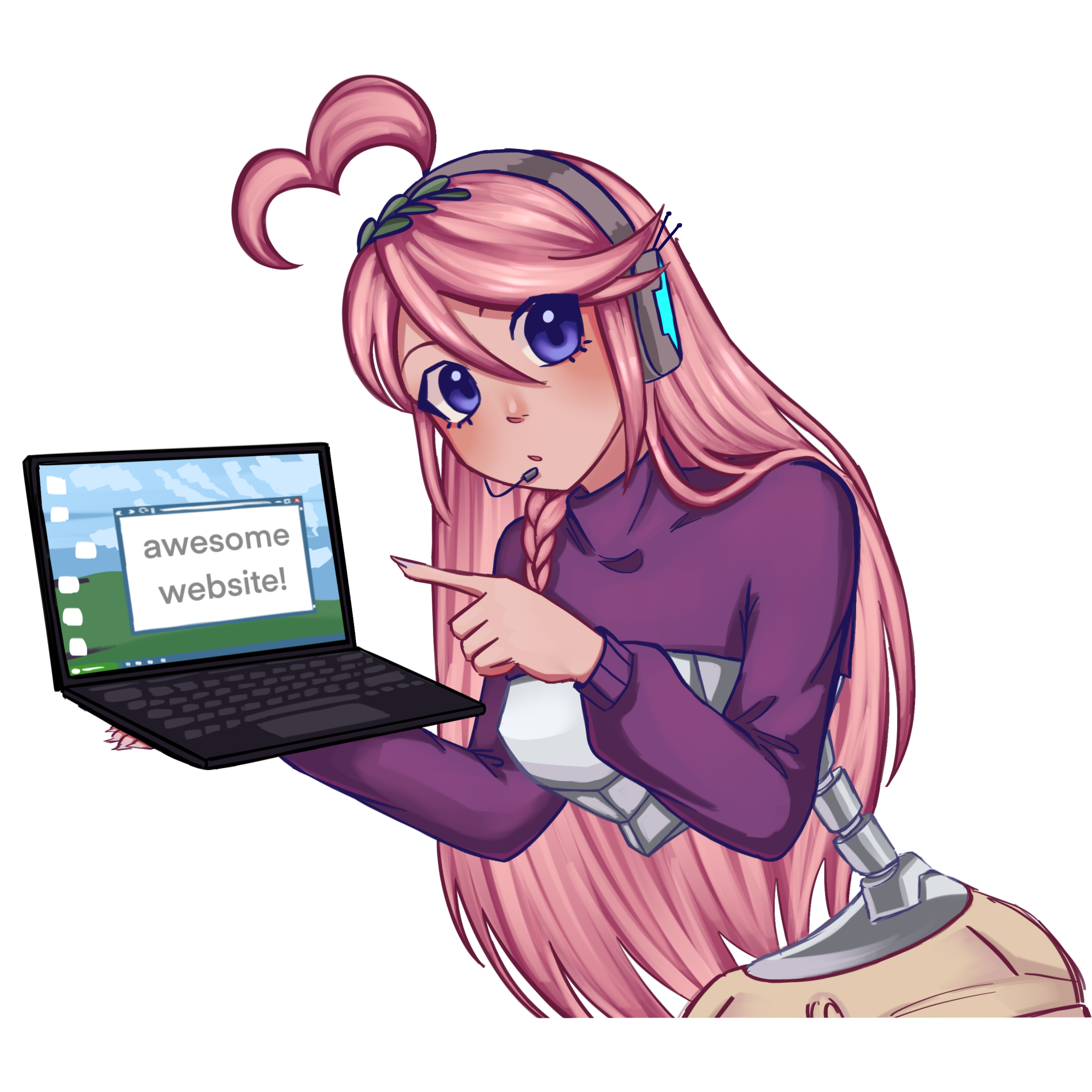 taz holding a computer. art by pug